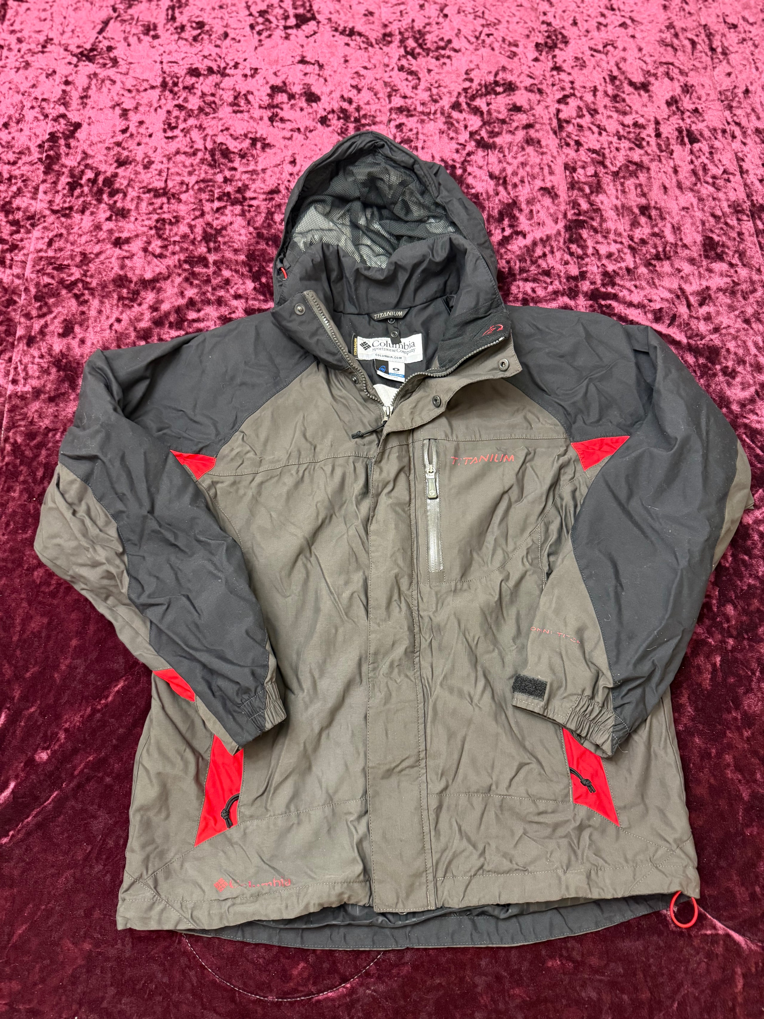 Medium Columbia Gray/Black/Red Jacket!