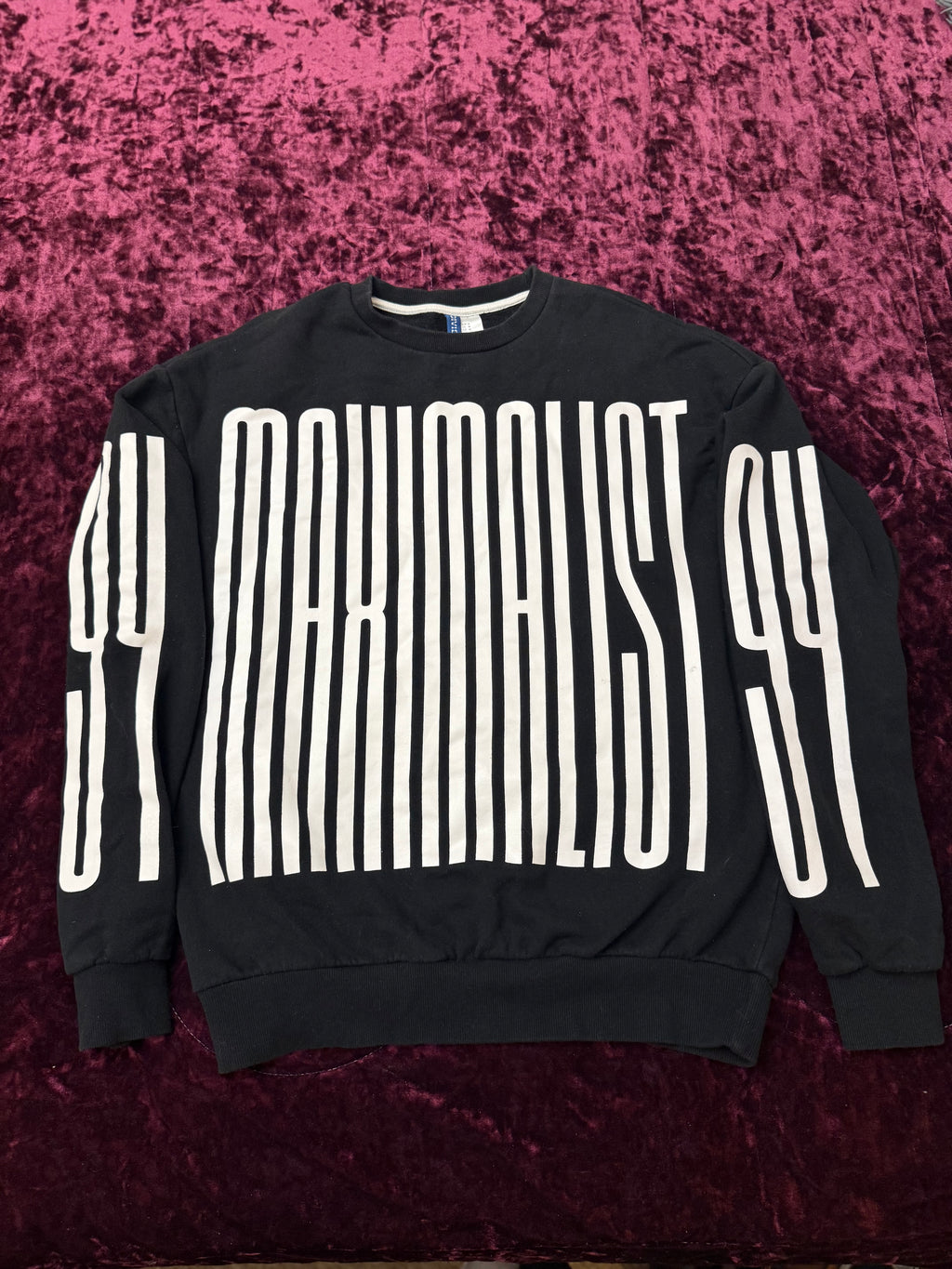 Medium Black H&M Maximalist 94 Sweatshirt!