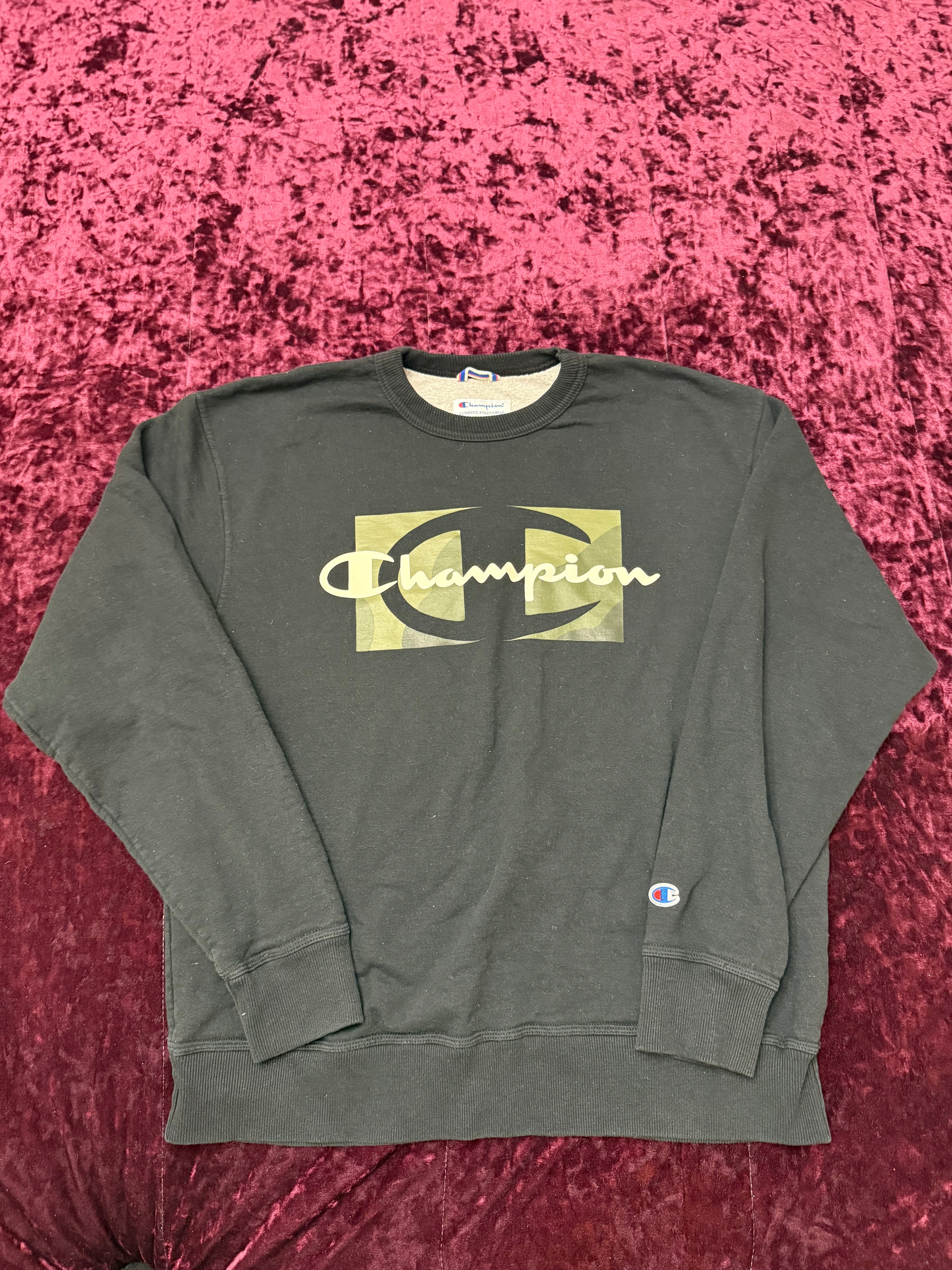 Large Black/Camo Champion Sweatshirt