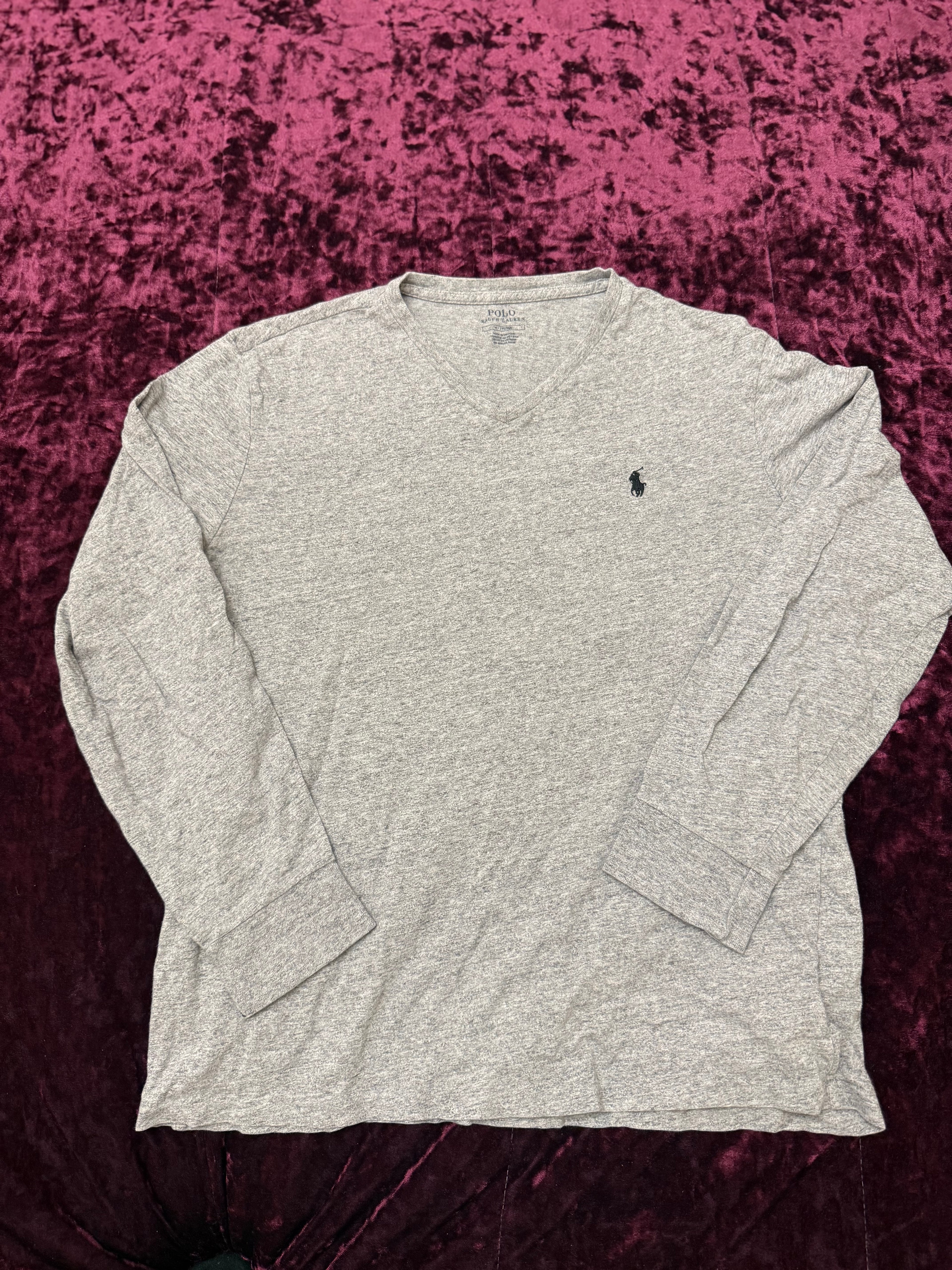 Medium L/S Gray Tee Polo!