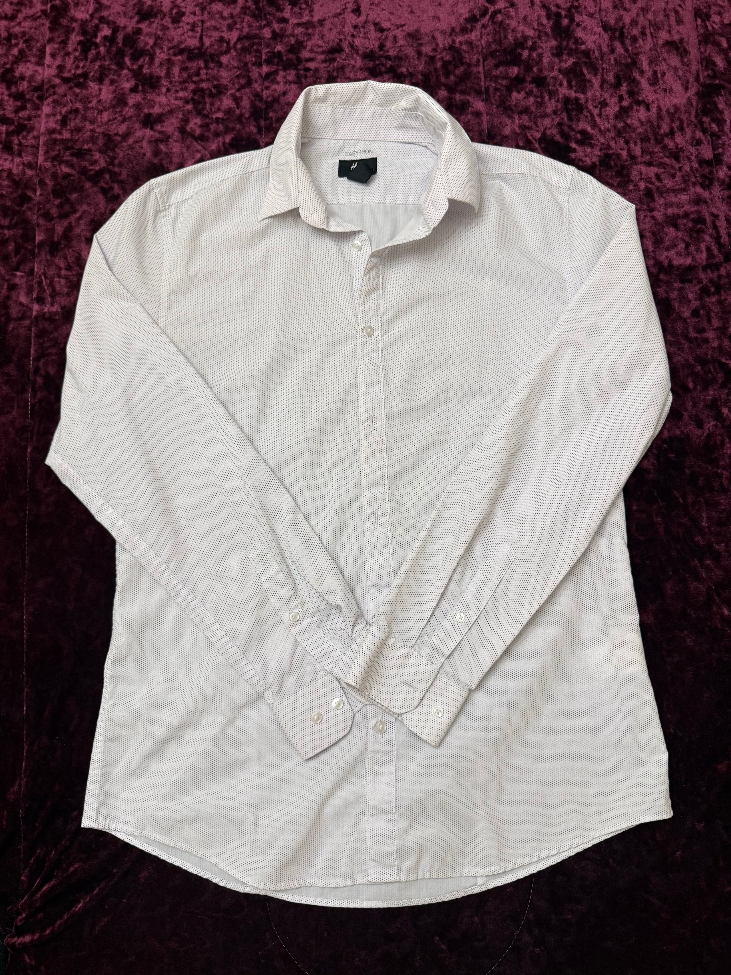 Med L/S H&M White/Black Dress Shirt