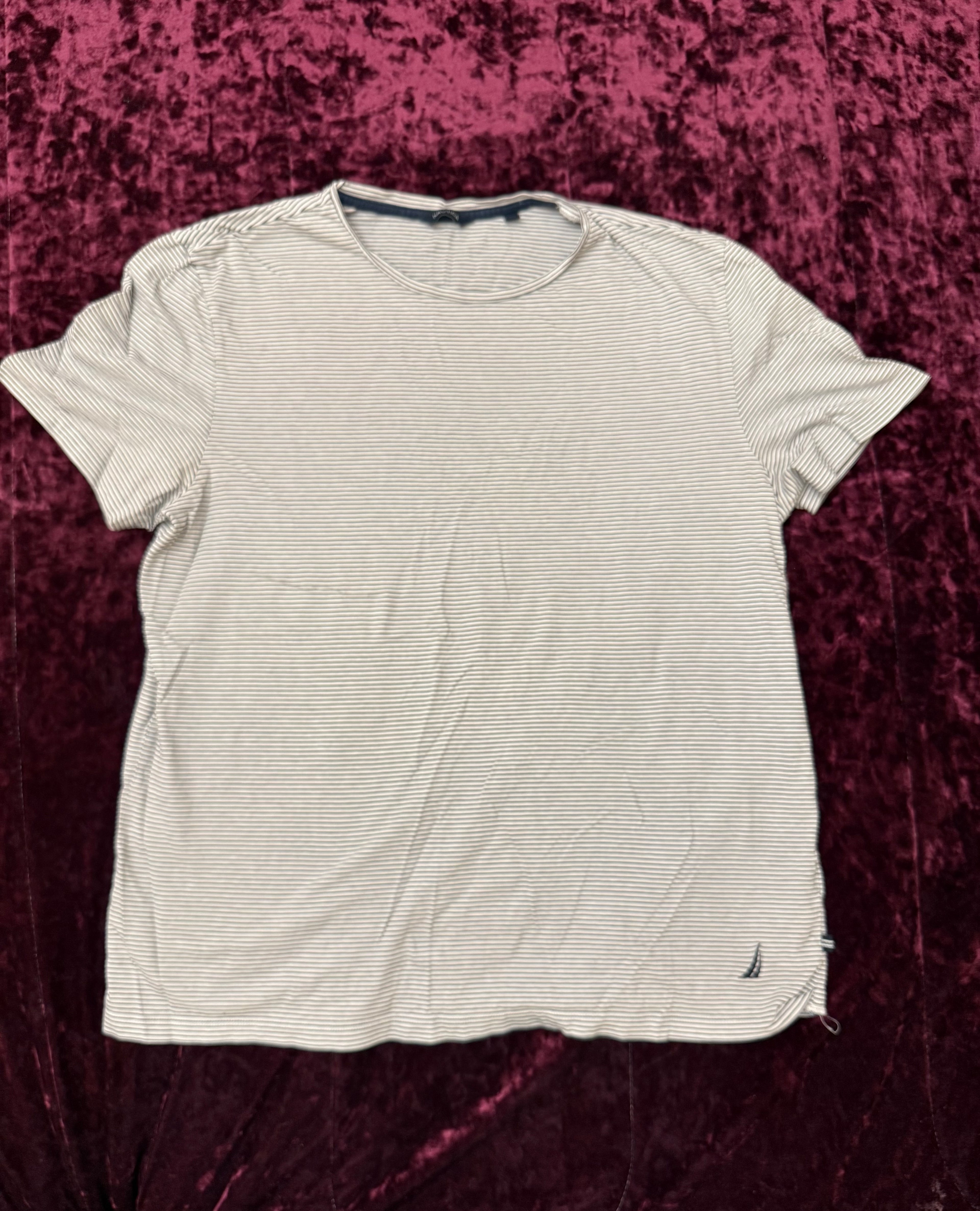Extra Large Blue/White Striped Nautica Tee!