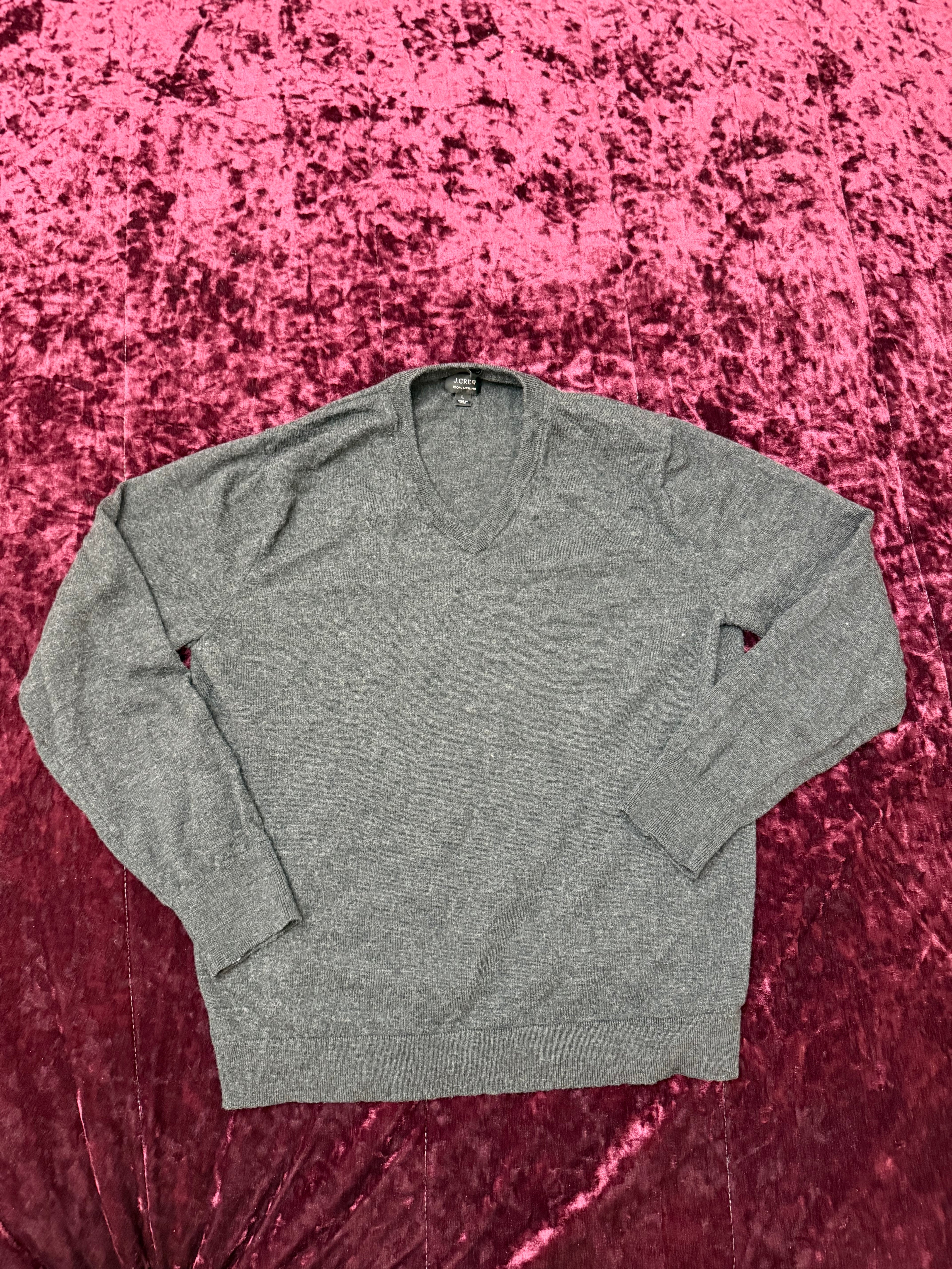 Large J.Crew Gray Wool Sweater