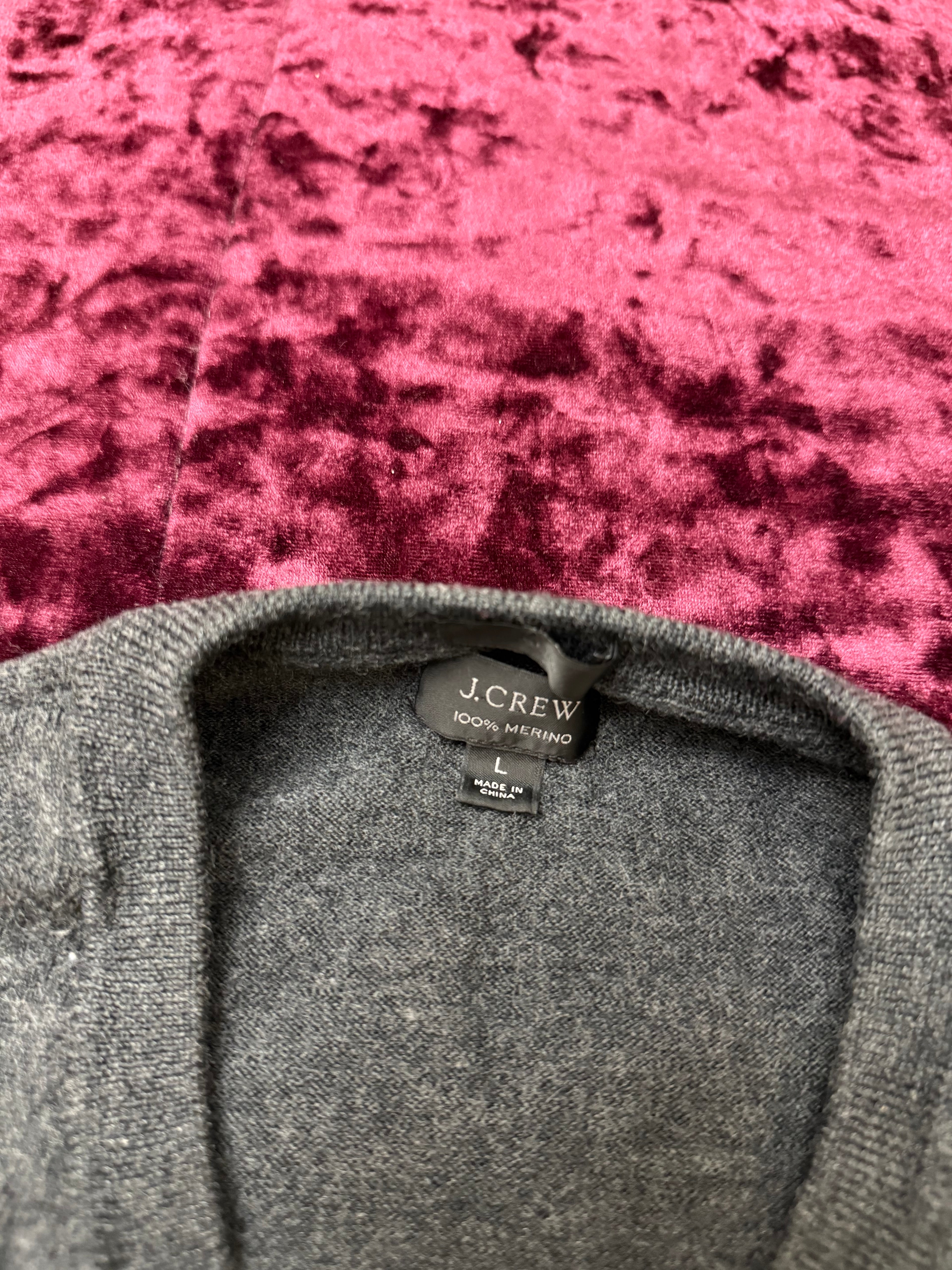 Large J.Crew Gray Wool Sweater